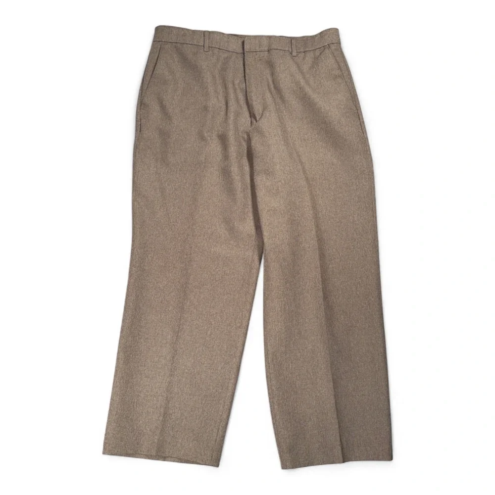 Vintage Levis Pants Mens 34x26 Brown Action Slacks Dress Polyester Altered 80s